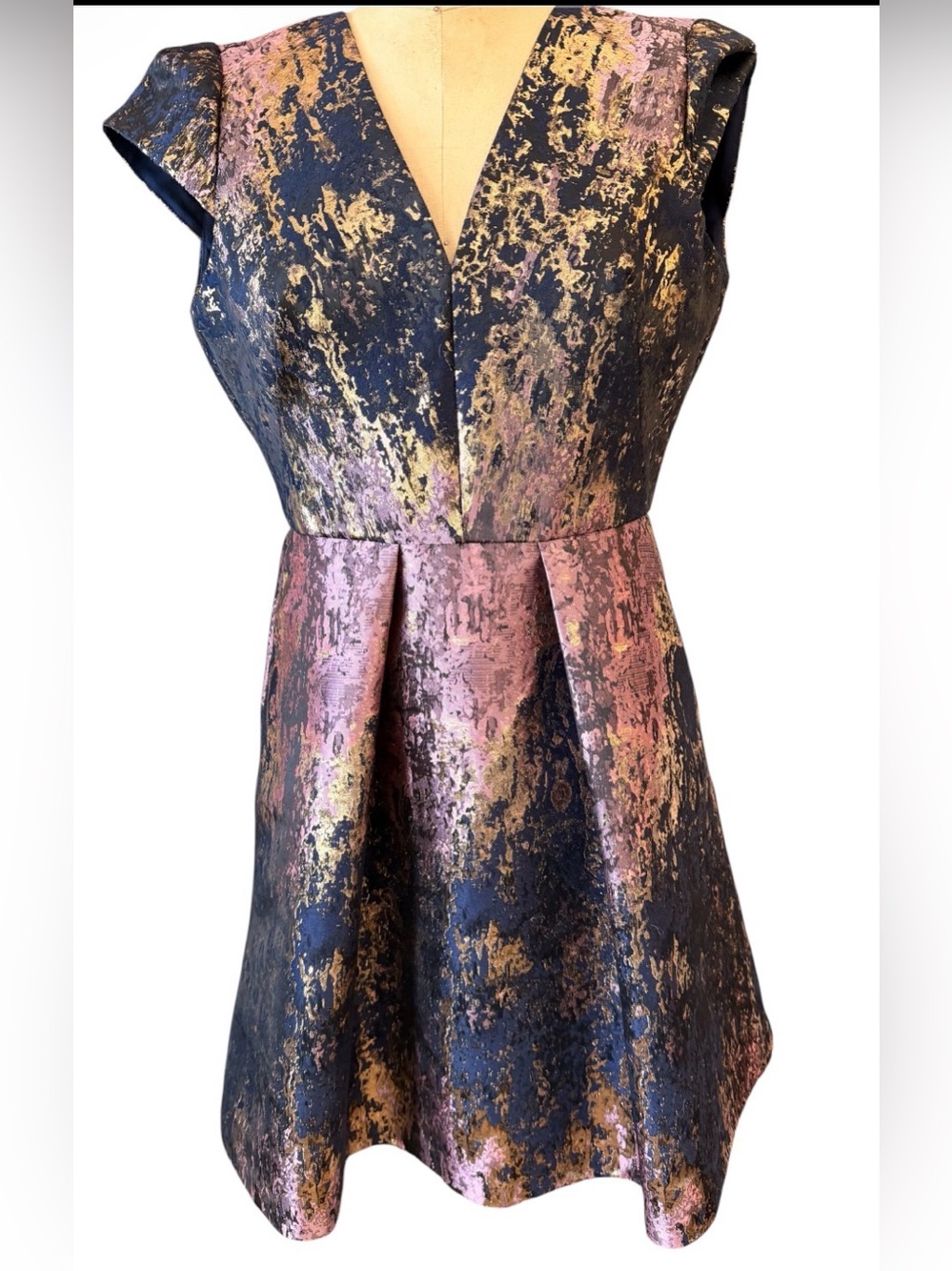 Vince Camuto Navy and Pink Label Dress